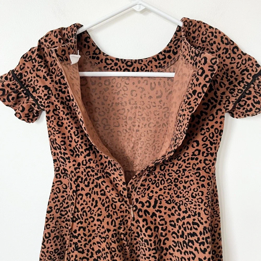 Gap Kids Leopard Print Corduroy Dress Girls Small